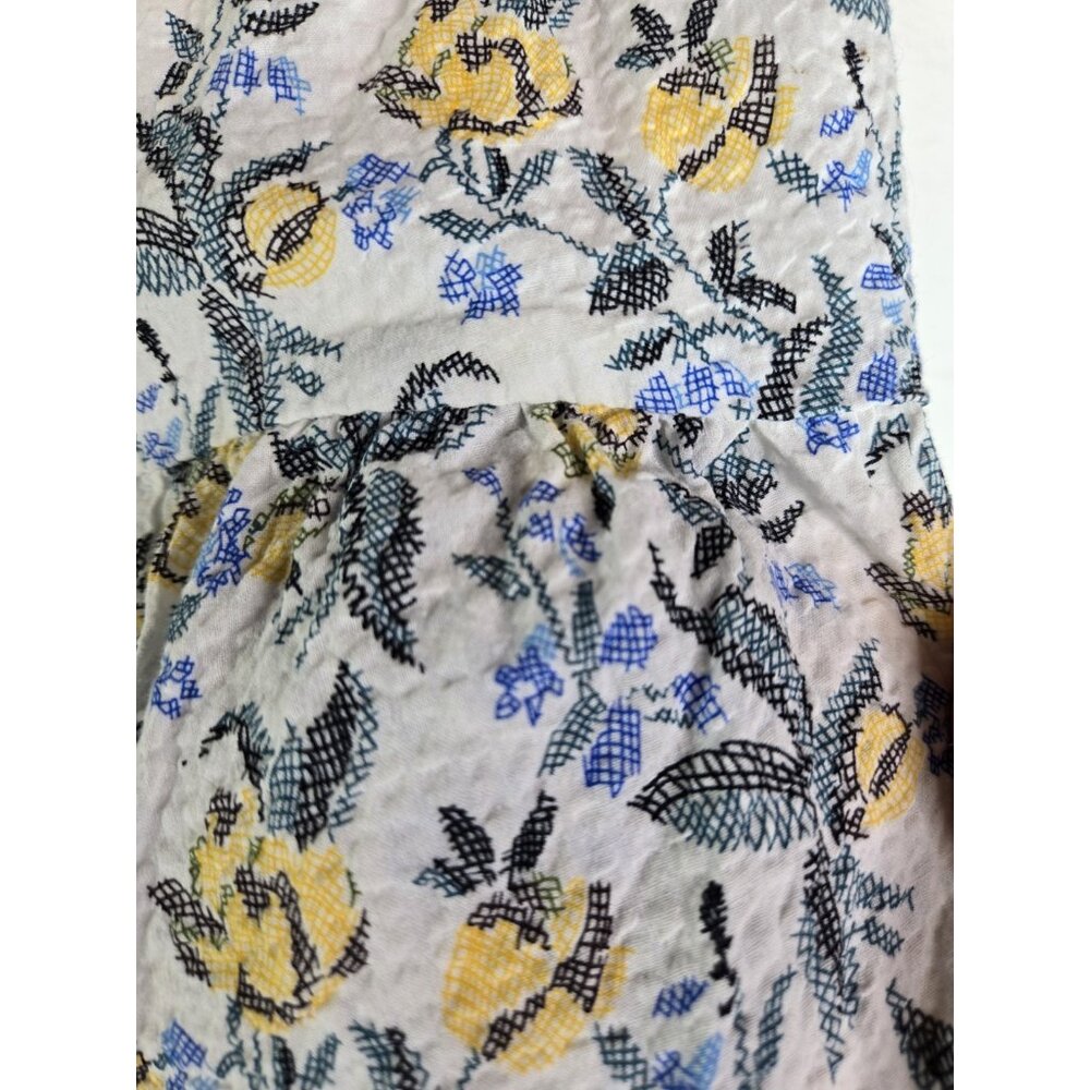 En Saison Maeve Floral Tiered Blue Yellow Print Midi Maxi Skirt - Picture 5 of 8